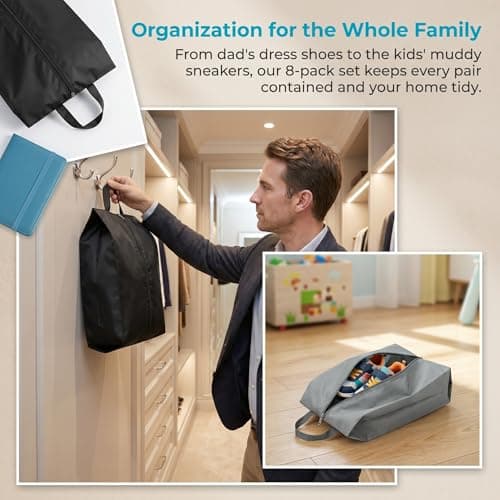 Xygobla 8 Pcs Travel Shoe Bags Waterproof Storage — view 3