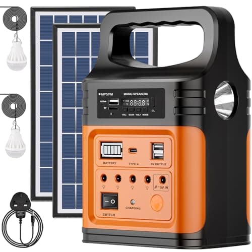 VCLPOWER 75Wh LiFePO4 Power Station 12V 9V USB C with 10W Solar Panel