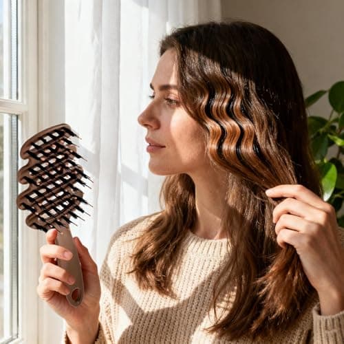 Scalp Brush Detangling Tool Massager Anti Static Bristles Handle — view 3