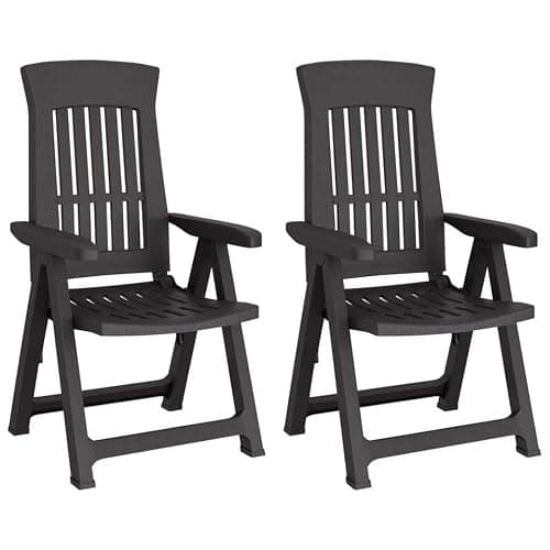 URBN GARDEN Adjustable Back Outdoor Foldable Plastic Garden Chair Patio Furniture Camping Picnic Beach Chair Foldable Chair