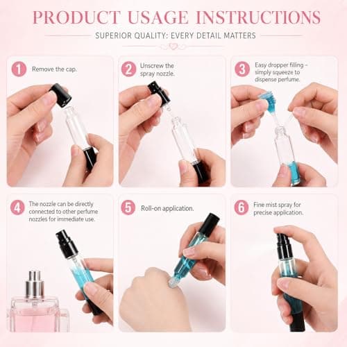 4Pcs Dual-Head Travel Perfume Bottle with Spray & Roller Balls &Funnel Tool — view 3