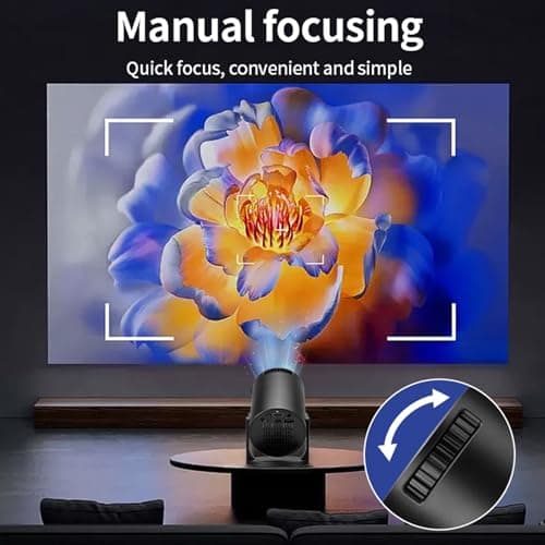 Mini Projector with WiFi and Bluetooth, 1080P Full HD Portable Projector, 270° Adjustable, Video Movie Projector for Android Laptop PC Smartphone — view 5
