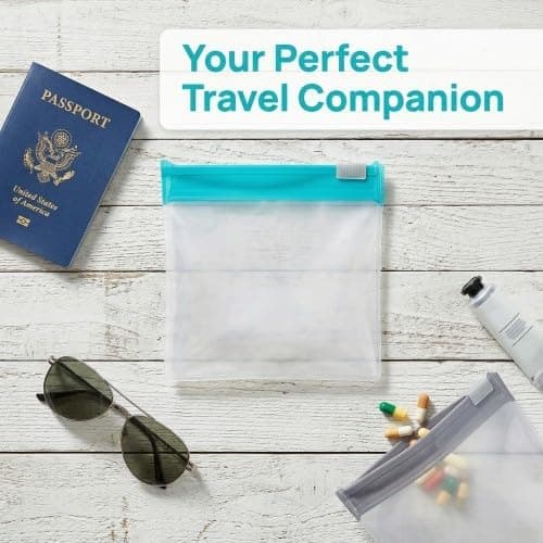 Merzio 14 Pcs Reusable Zip Seal Pill Bags for Travel, Small Storage Pouches — view 4