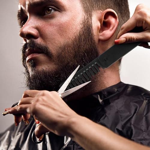 PureSphere 3-in-1 Folding Travel Comb for Men, Black Wide & Fine Teeth — view 6
