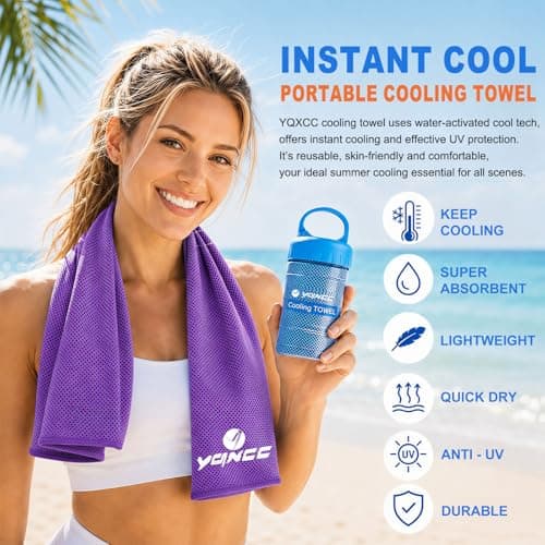 YQXCC Cooling Towels, 120x30 cm, Ice Cool Microfibre Towel for Neck — view 2