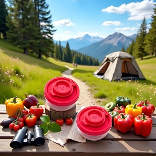 2Pcs Red Small Salt and Pepper Shakers for On The Go - Mini Shaker Set for Salt and Pepper with Lid to Take with You - Perfect for Travel, Camping and to-Go 40G, Salt Shakers，Salt and Pepper — view 2