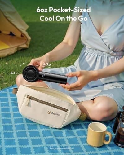 gaiatop Powerful Handheld Fan Rechargeable, High Speed 100-Level Turbo Fan — view 6
