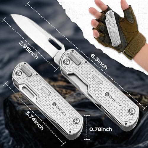 BIBURY Multitools, EDC Pocket Tool, Mini Multi Tool Gifts for Men BI2056 — view 4