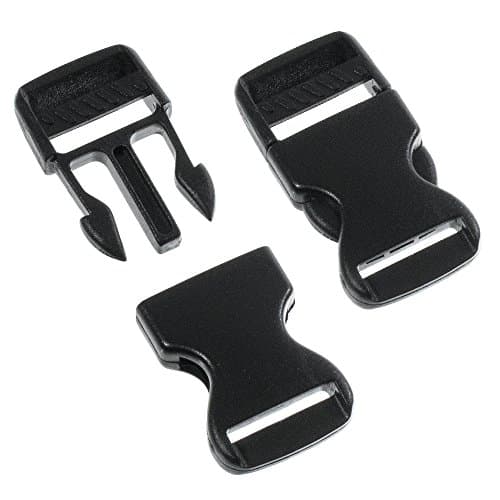 1-Inch Webbing Strap Kit - 20 Flat Side Release Buckles - 20 Tri-Glide Slides - 1 Roll 5 Yards Nylon Webbing Straps - DIY, Luggage Straps, Pet Collars, Backpacking, and Repairs — view 5