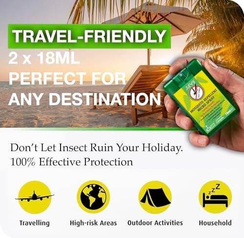 THEYE, Mosquito Repellent Spray, Mini Travel Portable Natural Insect Repellent with Citrepel, DEET-Free Bug Spray for Body, 2 x 18ml (Bottle Colour May Vary) — view 5