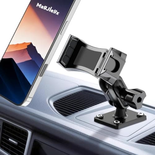 MAGJIEYX Drill Base Car Phone Holder, 360° Rotatable Phone Mount for Truck Boat Planes Wall Dashboard Secure Grip Compatible with for iPhone Samsung 4.7''-7'' All Smartphones Car Accessories