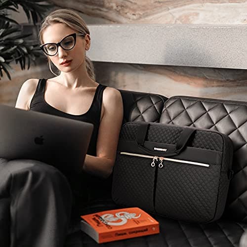bagsmart Laptop Bag for Women, 15.6" Briefcase Teacher for Work School — view 2