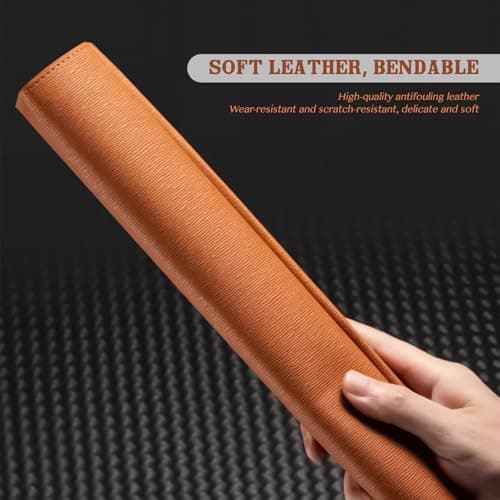 Skyzone A4 Document Folder Wallet, PU Leather Travel Document Holder Organizer, Waterproof File Folder with Snap Closure, Multifunctional File Envelope Portfolio Storage Case (Brown) — view 4
