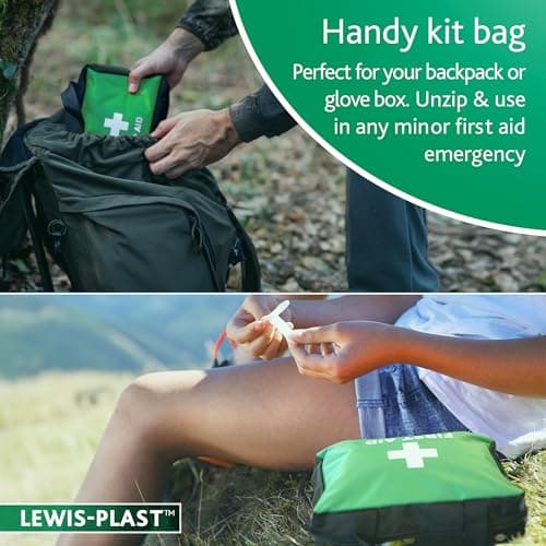 Lewis Plast Premium First Aid Kit 160 Pieces – Complete Emergency & Survival Kit with Eyewash, Cold Packs & Blanket – Large Capacity for Home, Car, Travel & Workplace Safety — view 5