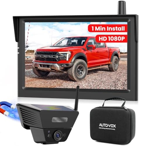 AUTO-VOX Solar Wireless Reversing Camera Kit: 1-Min DIY Install, 5" 1080P