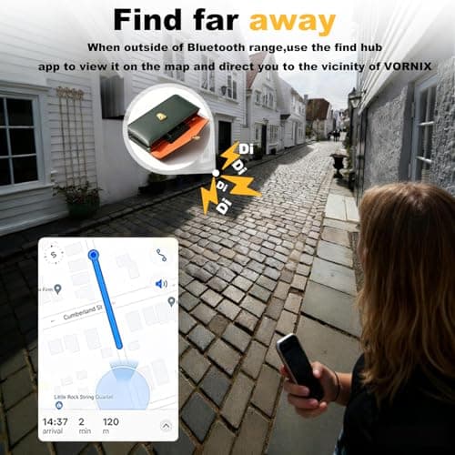 Android Tracker Tag,Wallet Tracker Card-work with Google Find Hub,Bluetooth Smart Card, Item FinderLocator for children,Luggage,Suitcase,Keys,Passports, IP68 Waterproof, Black,Slim (1-pack) — view 3