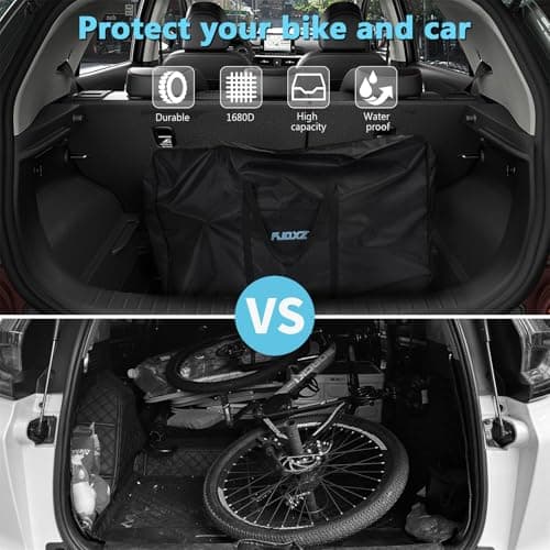 trancoss Bike Folding Travel Bag 26 Inch 1680D Padded Folding Carrier Waterproof Cycling Luggage Bag for Transport,Air Travel — view 3