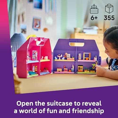 LEGO Friends Creative Dollhouse Suitcase - Travel Toy with 8-Room House, 2 Mini Dolls & Accessories - Birthday Gift Idea for 6+ Year Old Girls - 42697 — view 2