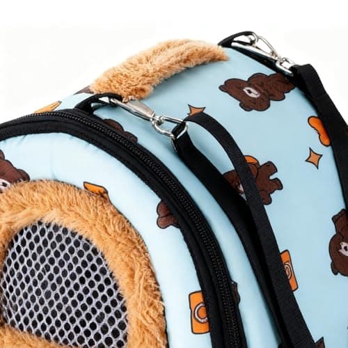 Winter Pet Travel Bag: Wool Hamster Bag, Airy Suspended Companion Case, Comfortable Crib for Sugar Glider, Padded Pocket for Guinea Pig, Comfortable — view 5