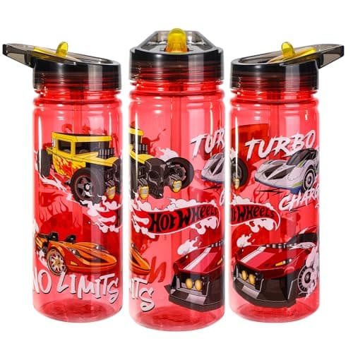 Hot Wheels 580ml Water Bottle for Kids School Drinks Bottle Made of Durable Ecozen Reusable BPA Free — view 4
