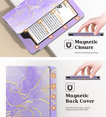 MoKo Case for 6" Kindle (11th Generation,2024/2022), Gilt Lavender — view 6