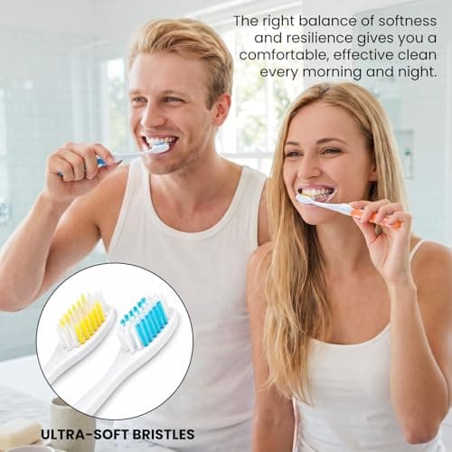 2Pcs Folding Toothbrush, Portable Travel Toothbrush Set, Lightweight Soft Tooth Brush for Travel, Camping, Hiking, Office (Orange & Blue) — view 5