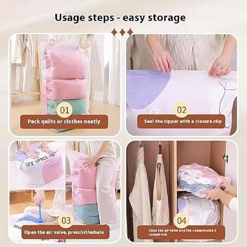 2 Pcs No Pump 3d Vacuum Storage Life Space Creator- 2026 New Cube Compression Space Saver Bags,Comforters – Reusable Heavy-Duty Storage Organizer — view 4