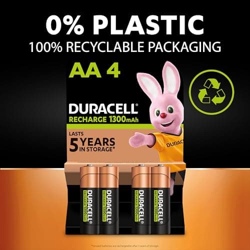 DURACELL AA Rechargeable Batteries (4 Pack) 1.2V, 2500 mAh NiMH — view 6