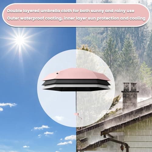 Mini Compact Travel Umbrella - 6Ribbed Portable UV Protection Sun Umbrella - Small Handbag Size for Women — view 4