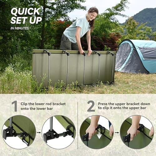 MARCHWAY Ultralight Folding Tent Camping Cot Bed, Portable Compact for Outdoor Travel, Base Camp, Hiking, Mountaineering, Lightweight Backpacking (Army Green) — view 5