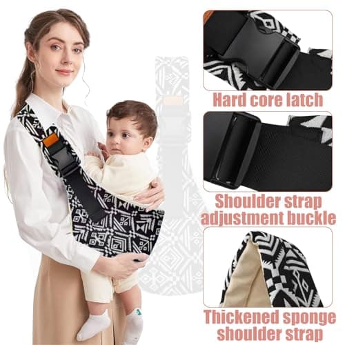 Baby Sling Carrier, Senarah Toddler Carrier, Baby Wrap Carrier Toddler Sling Baby Sling Carrier Slings Baby Carriers from Newborn Toddler Carrier Sling Portable and Comfortable for Outdoor — view 3