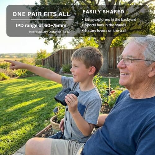 Hontry 10x25 Compact Binoculars for Adults and Kids Bird Watching — view 6