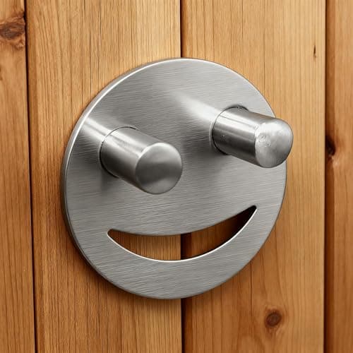 Sponge Holder for Kitchen Sink- 7.6x2cm Stainless Steel smileyy Face Dish Sponge Holder | Stainless Steel Organizer with Suction Cup | Kitchen Storage Accessories for Cleaning Cloths Scouring — view 3