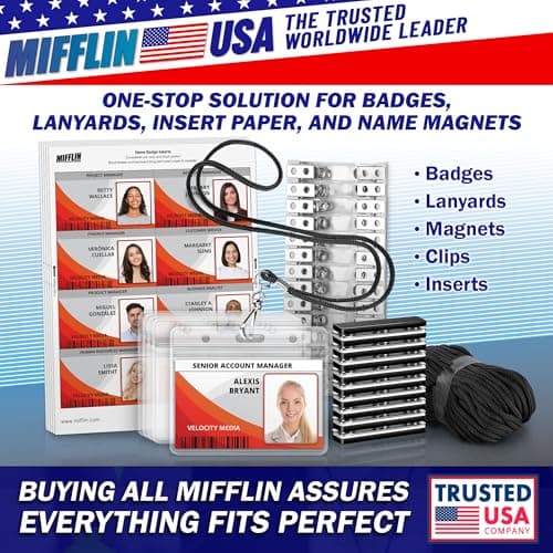 MIFFLIN Passport Holders (Clear, 10 Pack), Extra Large (XXL) ID Name Badge Holder, Waterproof Vertical Plastic Card Holders — view 5