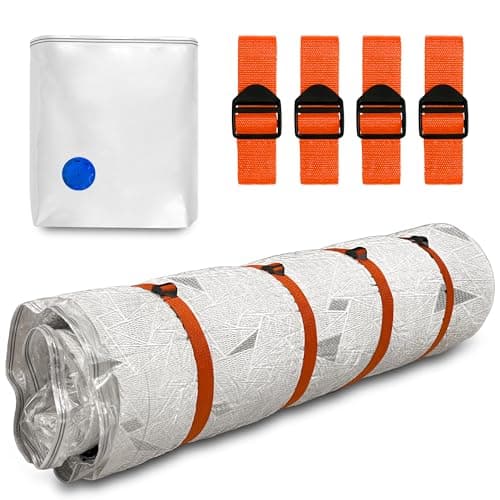 Mattress Vacuum Bag for Storage and Moving, Vacuum Mattress Bag with Straps for Latex, Hybrid and Foam Mattresses, Double/King Size