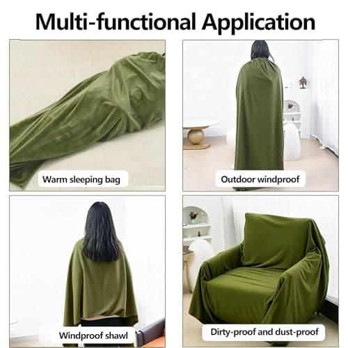 : GaoBangM Fleece Sleeping Bag Liner, Lightweight Envelope Camping Sheet — view 6
