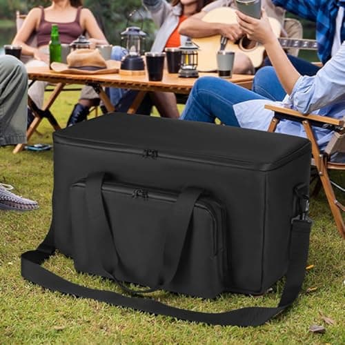 Wodsty Protective Hard Case On-Go 1/2 Speakers, 900D Storage Bag with Handle and Strap, Portable Travel Cover Outdoor Events, Black — view 5