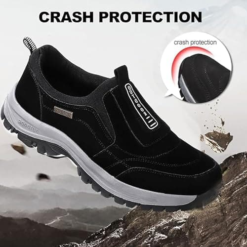 Aocase Walking Shoes Mens Womens Breathable Non-Slip Lightweight Outdoor Hiking Shoes Low Top,Trail Running Shoes,Waterproof Men's Outdoor Travel Mountain Shoes,Black,39EU — view 2