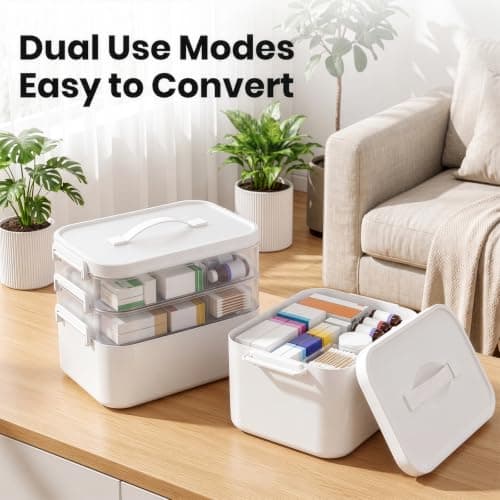Stidyzo Medicine Storage Box, 3-layer Stackable Storage Box — view 3