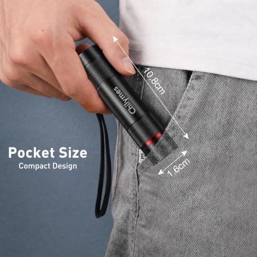 Mini Pocket Torch Rechargeable 2 Pack, Christmas Dad Gifts for Him Men — view 6