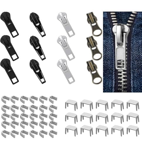 Luxiremi 57 Pcs Zip Repair Kit, Zip Replacement Pulls