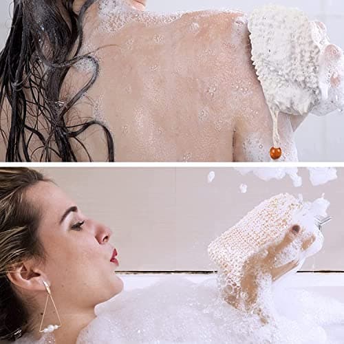 2 Pack Sisal Soap Bags - 10x13cm Organic Natural Soap Bags with Drawstring, Eco Friendly Soap Saver Pouch Bags for Bath Shower Foaming, Drying Soaps, Exfoliatio Shampoo Bar Bag — view 5