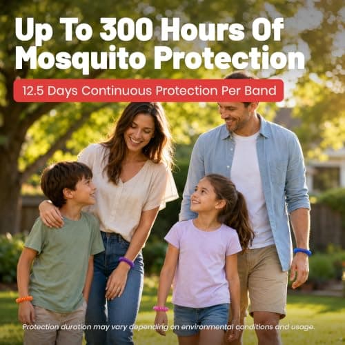 DSL Mosquito Repellent Bands 15 Pack - Mosquito Repellent Bracelet Deet-Free - Mosquito Bands for Adults & Kids - 300 Hours Waterproof Protection for Travel & Holidays, Camping Essentials — view 2