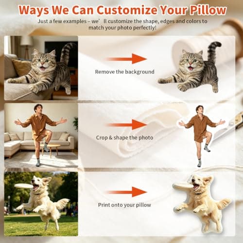 Rainsar Custom Pillow with Picture, Personalised Cushion Face or Body Shape — view 4