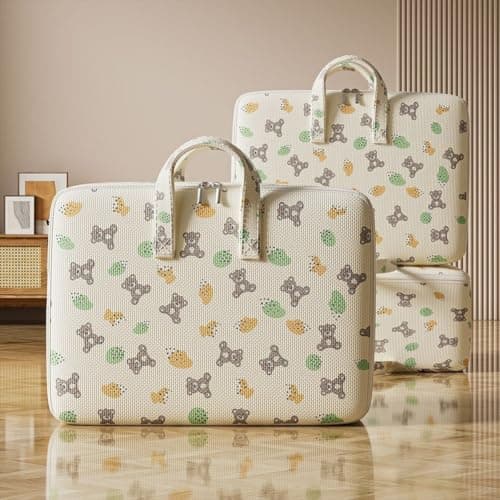 ZiStarlilife Big Capacity Storage Sack Moisture for proof for Winter Blankets Linens - Heavy Duty Zippered Travel Luggage Organiser White 20x10x10cm(Large Size) — view 6