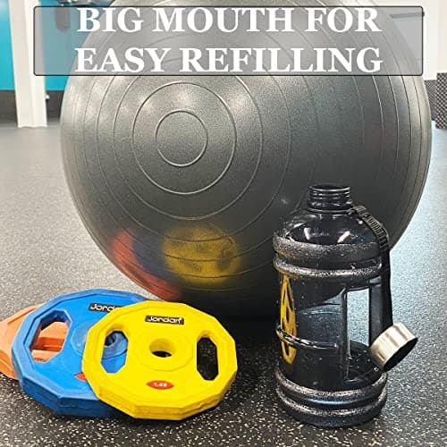 Almineez XL 2.2L Water Bottle 75oz Half Gallon Capacity Leakproof BPA Free Odorless Material Solid Jug Daily Hydration Gym Fitness Athletic Gear Sports Water Bottle for Camping Hiking — view 6