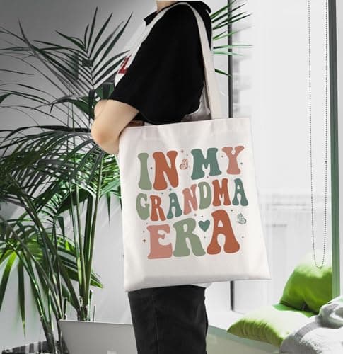 TSOTMO Grandma Gift In My Grandma Era Tote Bag Mother’s Day Gift Grandma To Be Shoulder Bag Grandmother Gift (GRANDMA ERA) — view 2