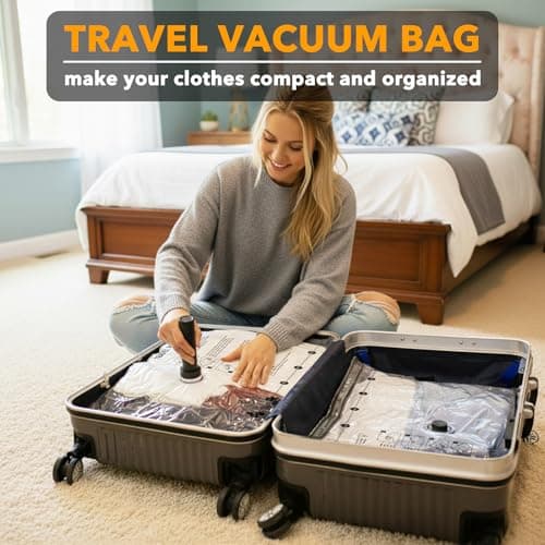 SpaceAid Vacuum Bags for Travel with Cordless Electric Pump, 24 Pack — view 2