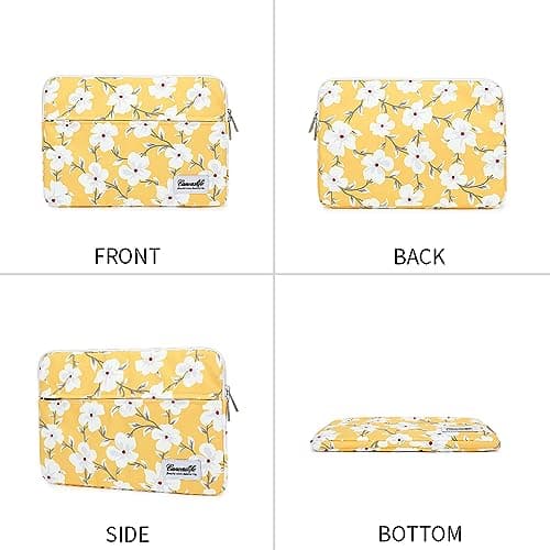 Canvaslife Patten Laptop Sleeve 14 inch 14.0 inch Laptop case Bag (Yellow Flower) — view 4