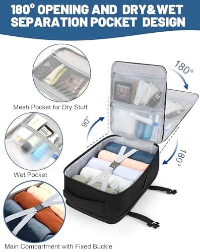 MOCOCITO Ryanair Cabin bags 40x30x20 Travel Backpack Expandable 40x30x20 to 40x30x25, 24L to 30L Carry On Weekend Trips & Air Tryanair Under Seat Suitable for Ryanair, Wizz Air, Easyjet, Vueling — view 5